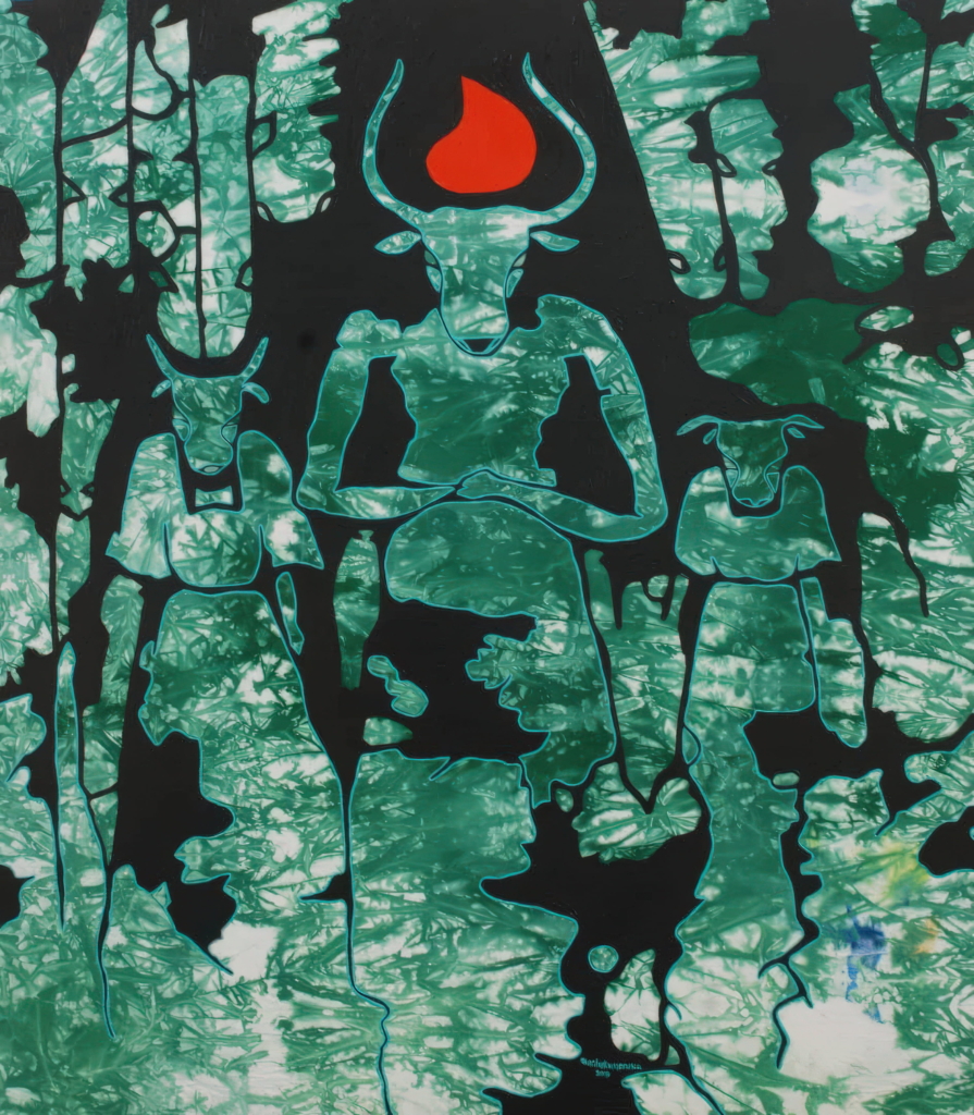 Forms from. my Sky no 70 by Akachukwu Chukwuemeka at Moeshen Art Gallery