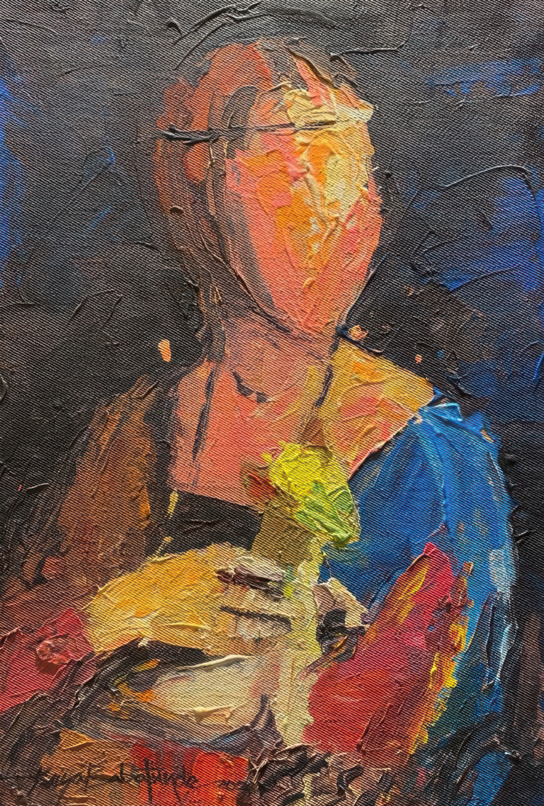 Lady with an Ermine by Kesa Babtunde at Moeshen Art Gallery