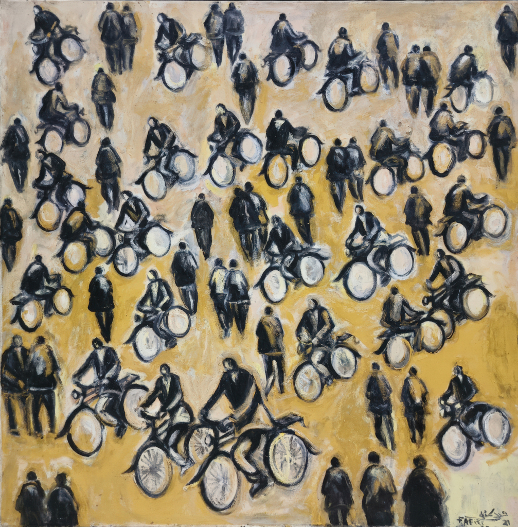 Bicycle by Fathi Afifi at Moeshen Art Gallery
